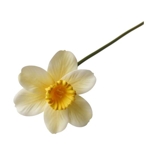 Artificial Daffodil Flowers 14.9 Inches Faux Narcissus Flower Spring Fake Flower Arrangement for Home Wedding Indoor Decor