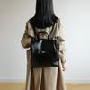 Backpack Women's Leather Bag Black Cowhide Large Capacity Commuting Backpack Versatile Light Luxury Commuting Backpack