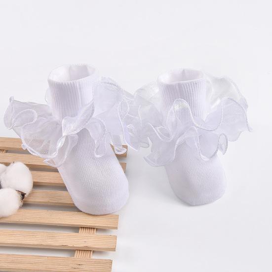 

Красочные Удобные Короткие Носки Дышащие Хлопковые Носки Носки с Кружевной Отделкой Милые Детские L белый