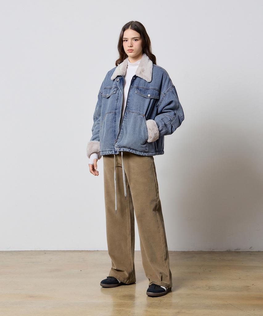 RYUL+WAI Corduroy Straight Long Pants Brown F5