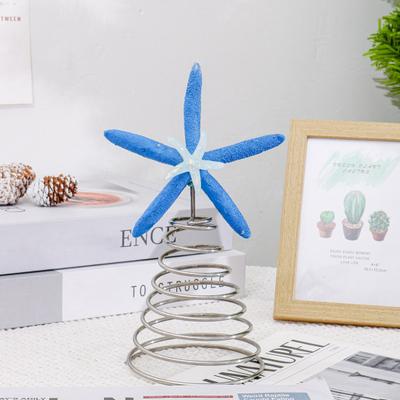 Seestern Christbaumspitze Harz Seestern Dekoration mit Spiral-Drahtfuß Weihnachtsbaumschmuck Seestern für Zuhause Büro Partys