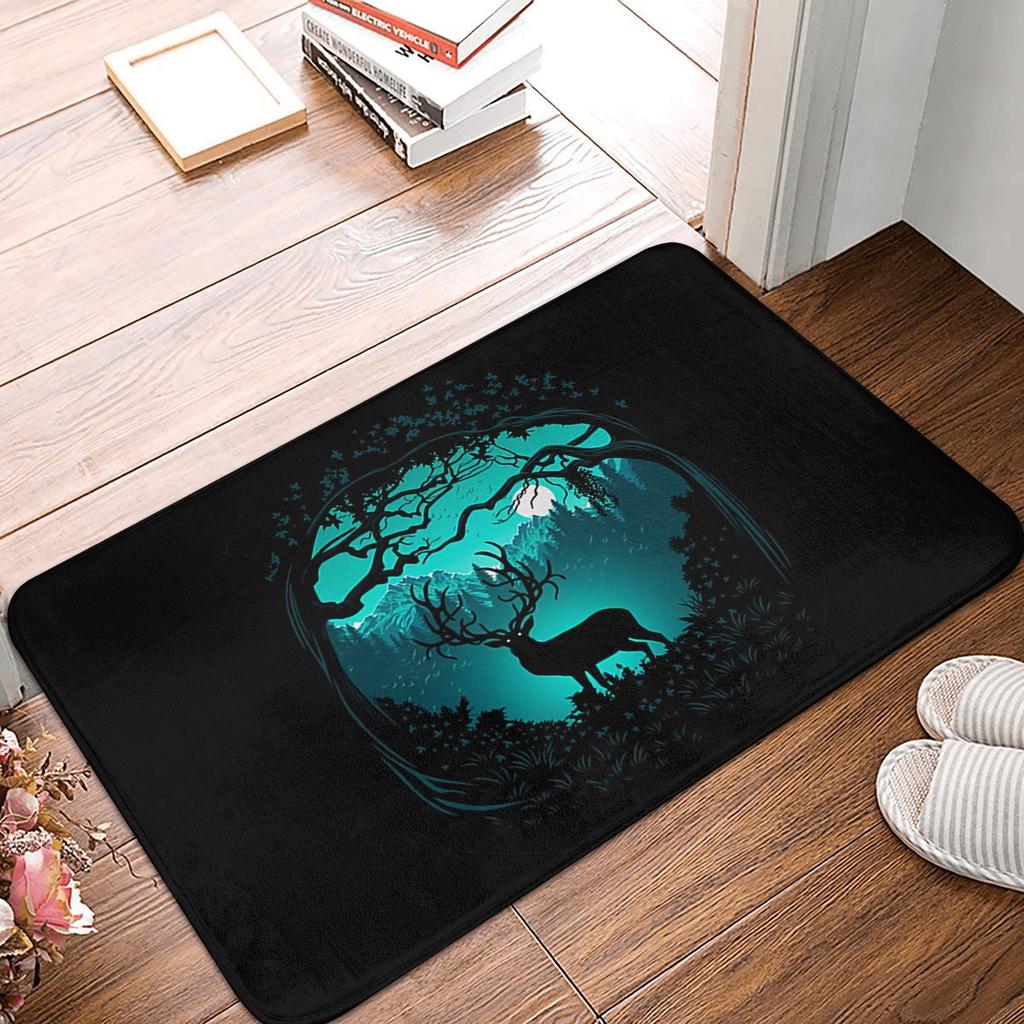 Magic Deer Front Door Floor Entrance Mat Indoor  Kitchen Bath Doormat Garden Carpet Rug