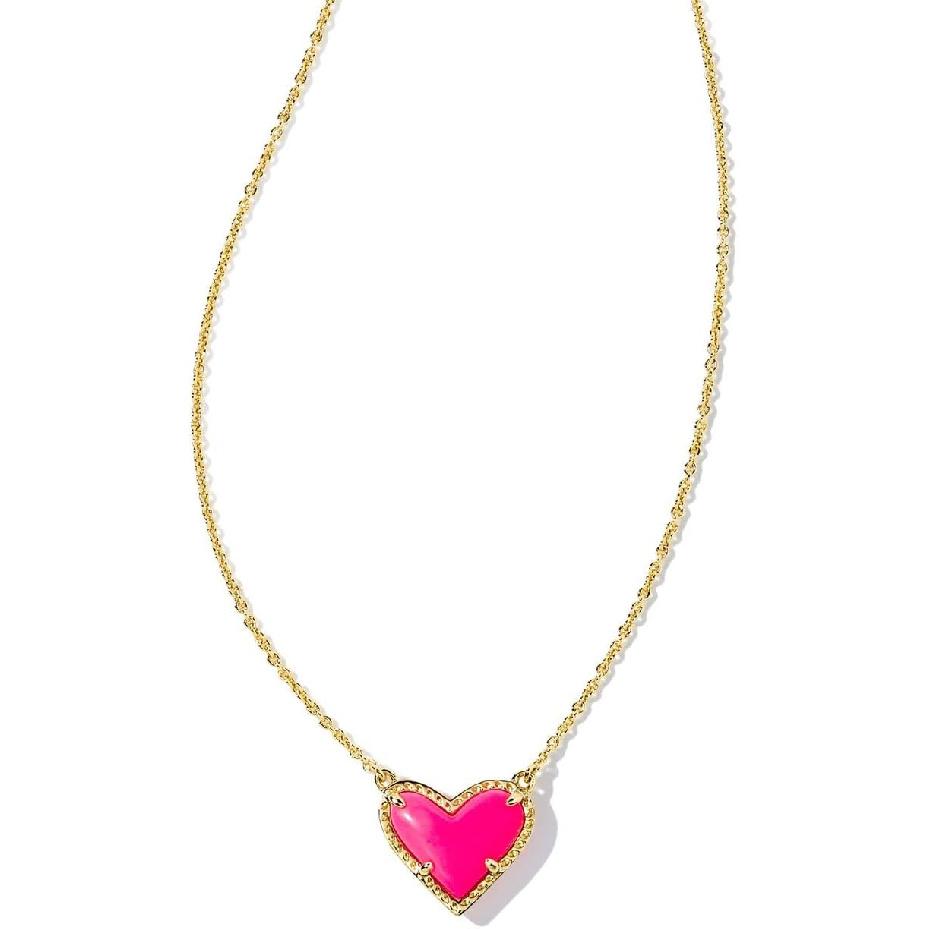 Kendra Scott Ari Heart Adjustable Length Pendant Necklace for Women, Fashion Jewelry