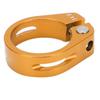 Bike Seat Post Clamp Aluminium Alloy Mountain Bike Quick Release Seatpost Collar for Cycling EnthusiastsGold