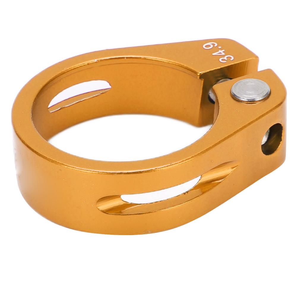 Bike Seat Post Clamp Aluminium Alloy Mountain Bike Quick Release Seatpost Collar for Cycling EnthusiastsGold