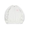 Li Ning Logo Print Fleece Warm Casual Sports Crew Neck Sweatshirt Women Sweatshirt Off-White AWDRF42-1