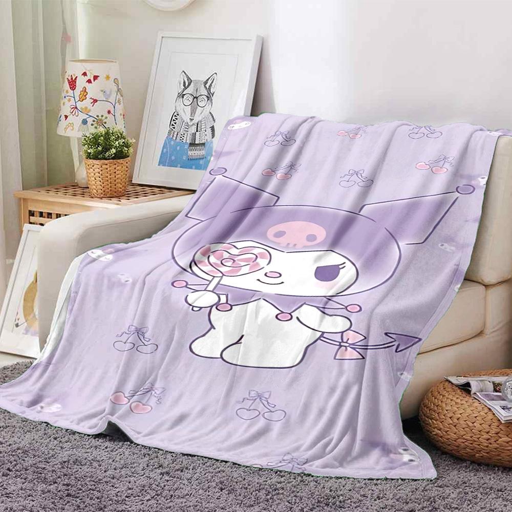 

1pc Cherry Skull blanket Lightweight Flannel Throw for Sofa Bed Travel Camping Livingroom Office Couch Chair 80cmx120cm
