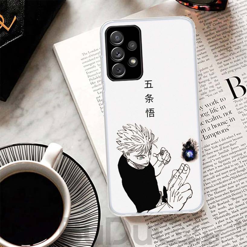 Black White Kaisen J-Jujutsu Cover For Samsung Galaxy A52 A42 A32 A22 A12 A50 A51 Phone Case A70 A71 A40 A41 A30S A31 A20E A21S