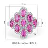 Korean version ins gradual change of color geometric simulation color treasure creative women's diamond women's ring