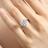 Simple Sterling Silver Classic Rings for Women Six Claw Lab Diamond Ring Woman's Wedding Ring Engagement Jewelry