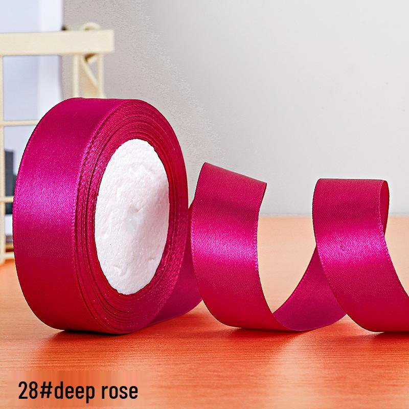 2.5cm Polyester Satin Ribbon for Gift Box and Hair Accessories