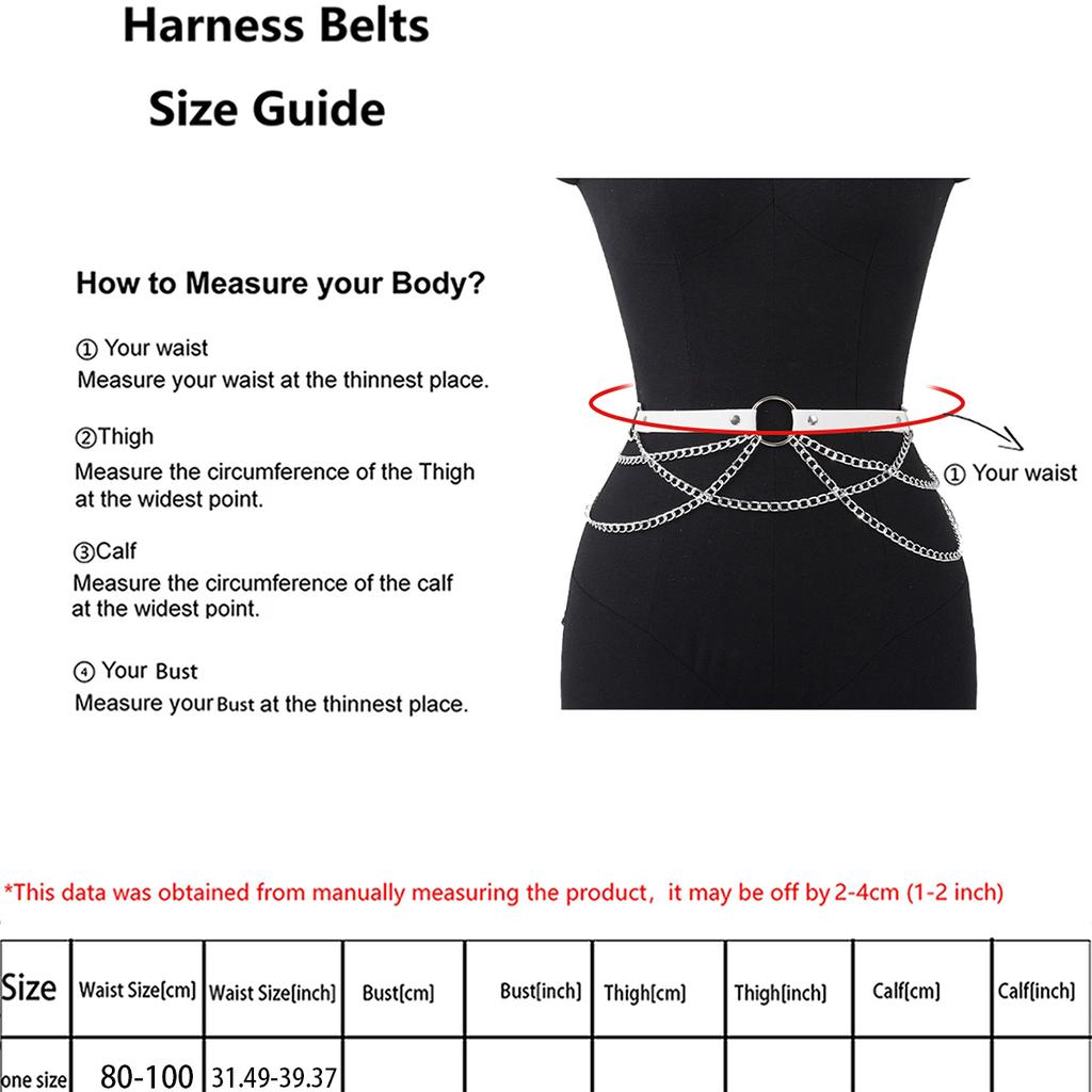 Women Sexy Leg Chain Harness Garter Belt Waist Corset Belt Leather Harness Waists Thigh Harness Gothic Clothing Accessory