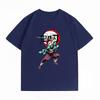 Unisexs Clothing New 100 Cotton Summer TShirt Demon Slayer Unisexs TShirt Tanjiro Print Casual Unisexs TShirt