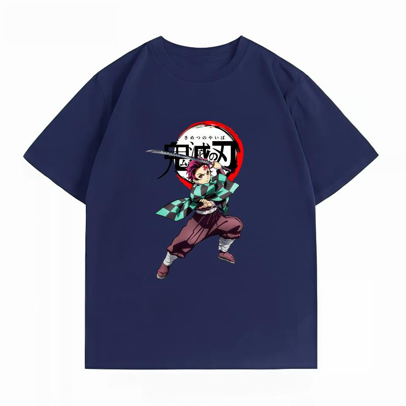 Unisexs Clothing New 100 Cotton Summer TShirt Demon Slayer Unisexs TShirt Tanjiro Print Casual Unisexs TShirt