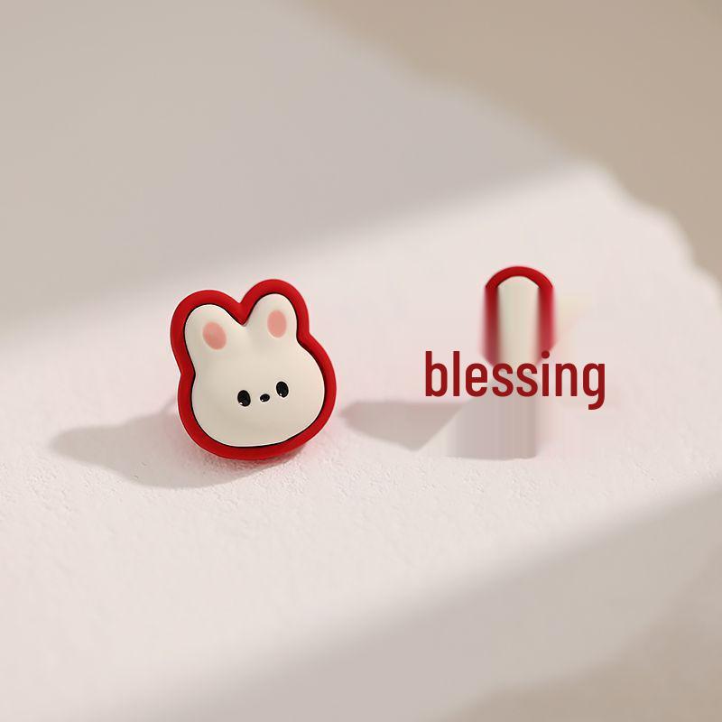 2024 D Retro Wine Red Velvet Rose Pearl Earrings: Hong Kong Style, Autumn/Winter Trend
