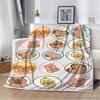 Cartoon Soft Capybara pattern printed Flannel Throw blanket, suitable for sofas, beds,offices, travel, Picnic,warm plush blanket