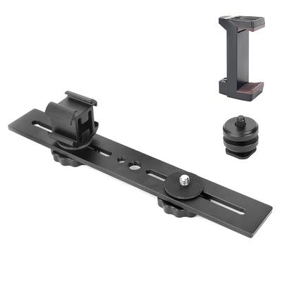JEBUTU Camera Holds 2 Shoe Bracket with 3 Shoe Flash Camera Extension Straight Bracket with and Screw Compatible with Various Filming Camera Cheese