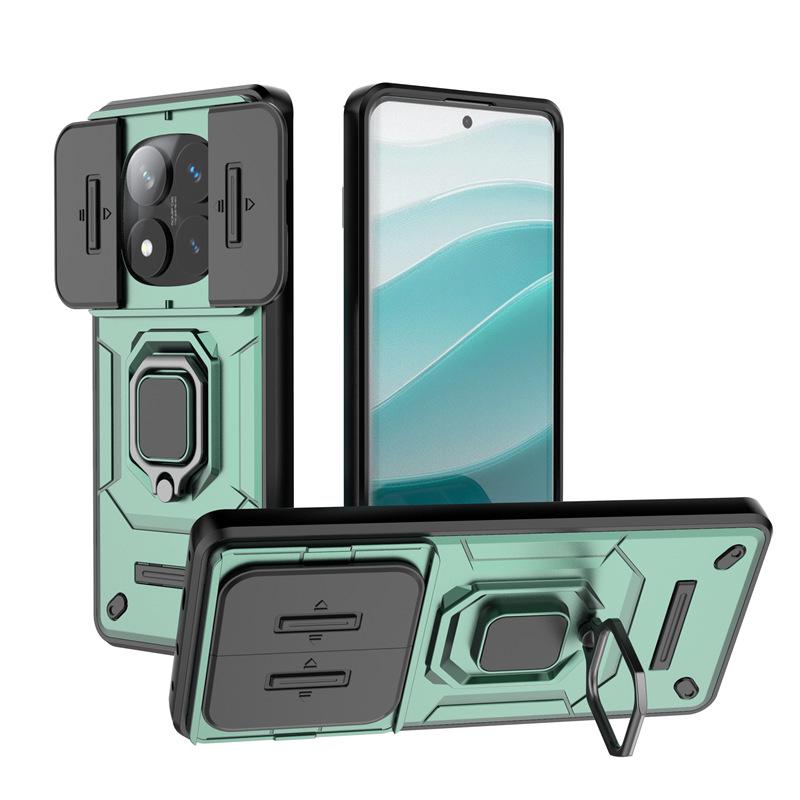 Battle Bear Case for Xiaomi Redmi Note 15 Pro, Redmi Note 14, and Note 13 with Push-Window and Bracket Feature.