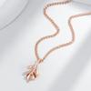 Unique Flower Ethnic Bridal Pendant Necklace For Women Fashion  Rose Gold Color High Quality Daily Fine Jewelry