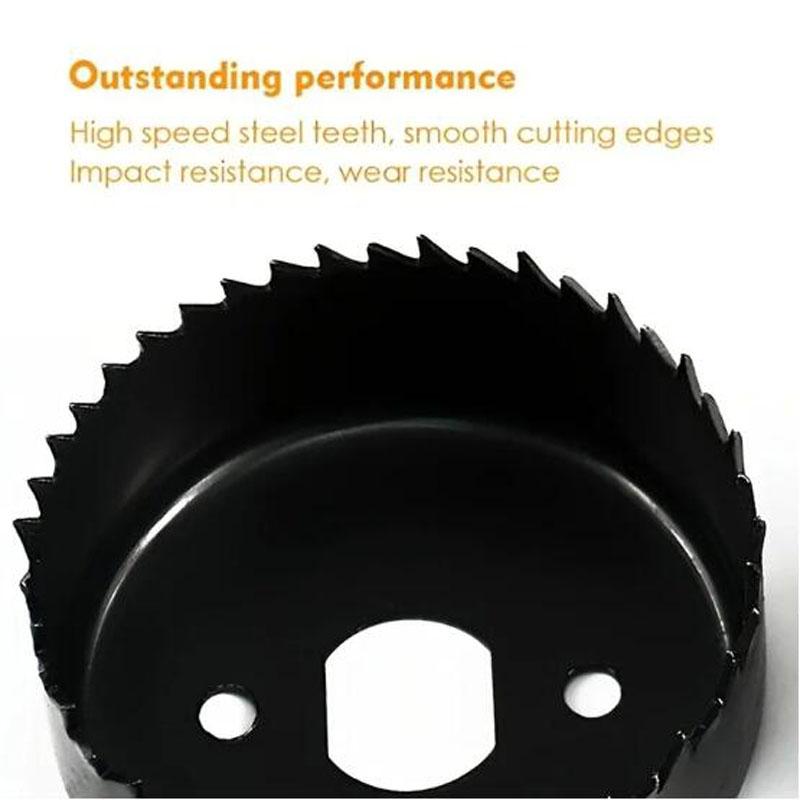 Hole Saw Kit Durable Carbon Steel Metal Circle Power Drill Hole Cutter for Wood PVC and Plastic