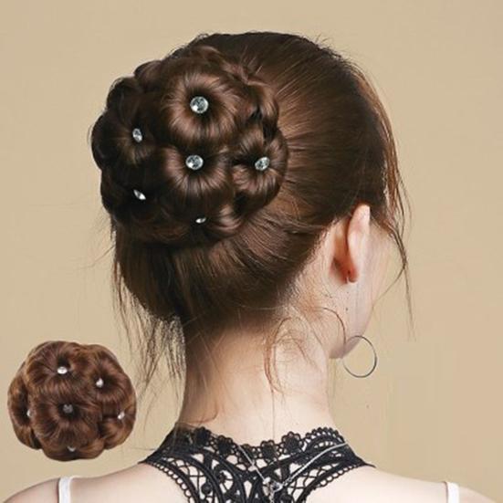 Syntetisk Hårknut Elastisk Donut Chignon Hårförlängning