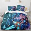 Genshin Impact Bedding Set Single Twin Full Queen King Size Game Anime Bed Set Aldult Kid Bedroom Duvetcover Sets 3D Print 033
