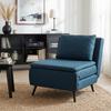 Convertible Armchair, 1-Seat, 3-in-1 Click-Clack, Adjustable Backrest, Pillow, Blue