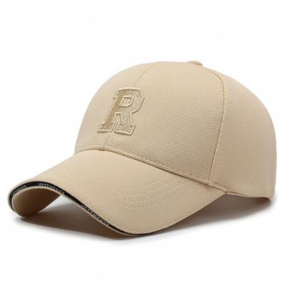 Schirmmütze Damen Frühling und Herbst vielseitig gesichtsklein Stickerei lässige Mütze R Buchstabe Outdoor-Sport Baseballkappe