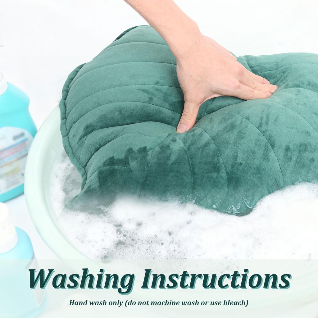 3D Leaf Throw Pillow 17.7 inch Decorative Plant Pillow Soft Plush Leaf Shaped Cushion Home Decor for Bedroom Sofa Couch for Car