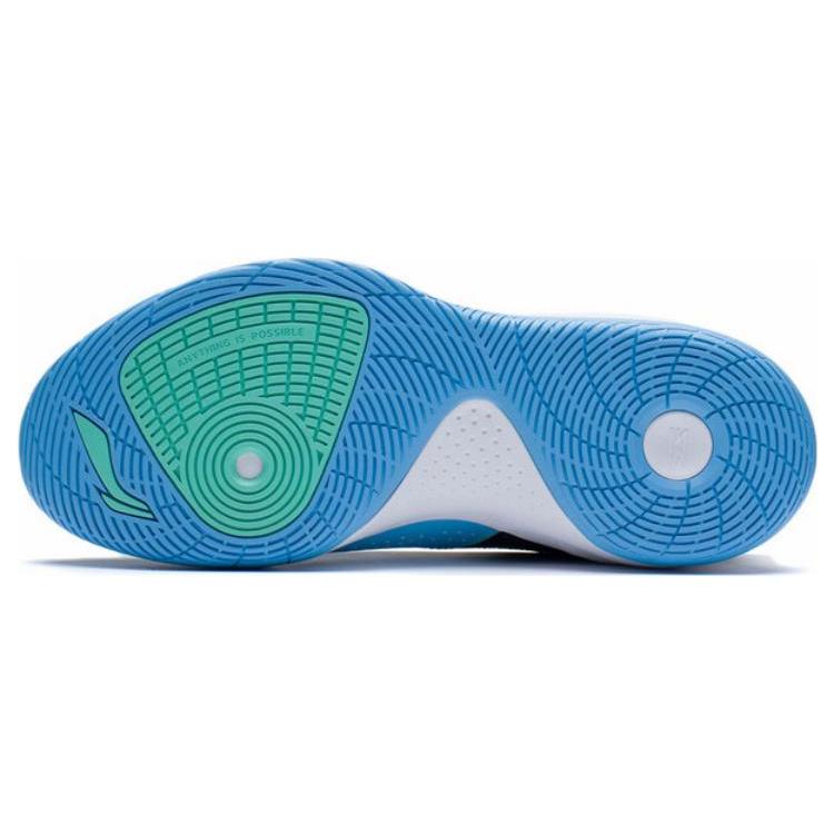 new LiNing Magic Cloud Cushioning Anti Slip And Wear Resistant Low Top Basketball Shoes Men's Black Blue