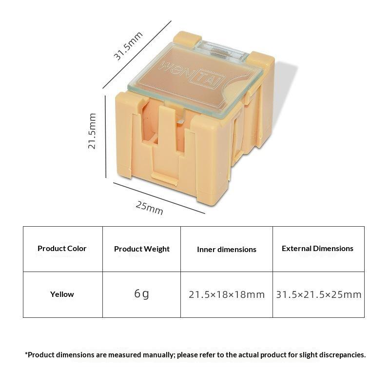 5Pcs Splicable Mini Electronic Component Storage Box Detachable Organizer Case For Resistor Ic Patch Screw Small Hardware Parts