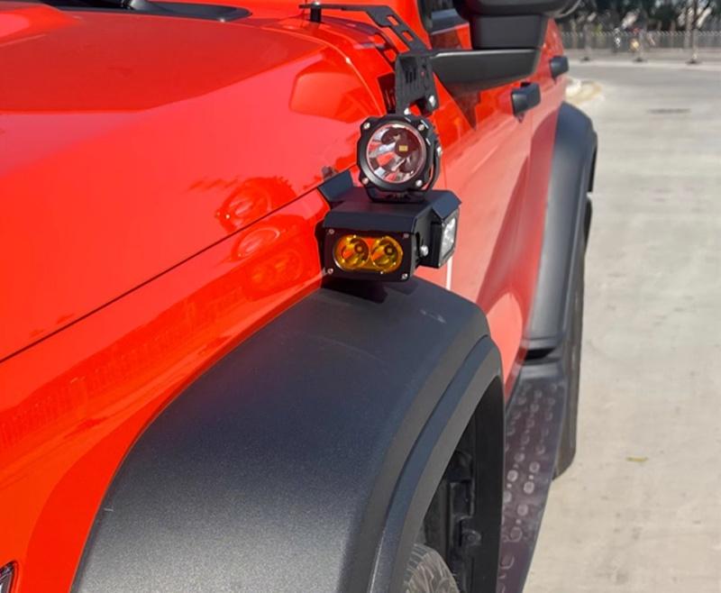 Car Anti-fog Light Double Light Bracket Fit for GWM Tank 300  A-pillar Hood Side Light Bracket Car Exterior Upgrade Accessories