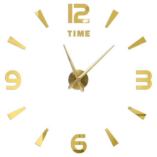 Velké nástěnné hodiny Reloj De Pared DIY Quartz hodinky Akrylové zrcadlové samolepky Horloge Murale Home Decor Hodiny Moderní design