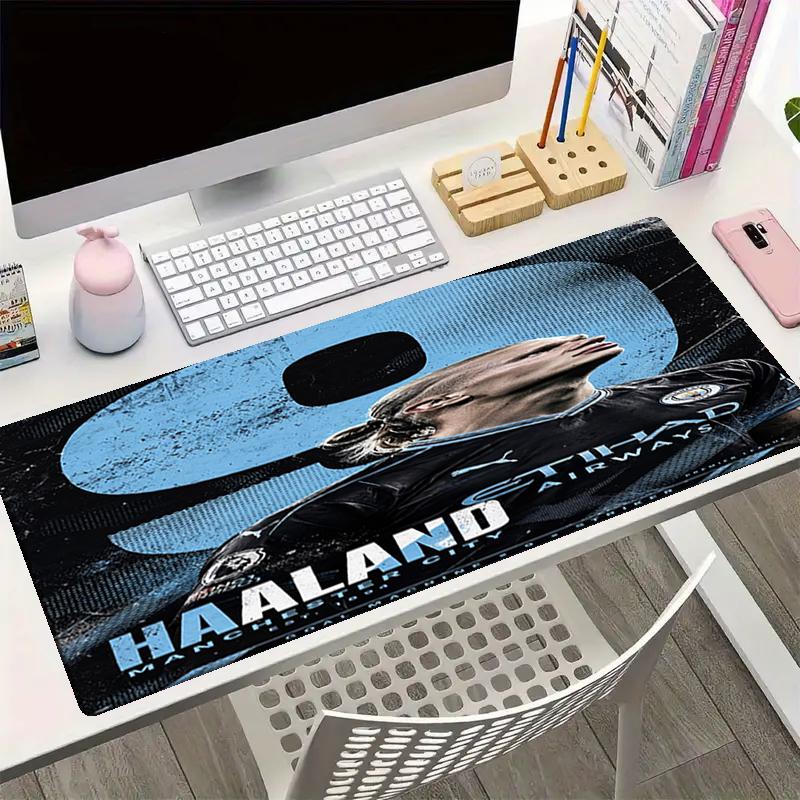 Manchester City Thema Mauspads, Rutschfeste Gummiunterseite, Multifunktionales Büro- & Heimdekor, Perfekt für die Personalisierung des Arbeitsplatzes.