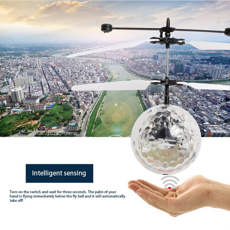 RC Flying Ball Luminous Kid's Flight Balls Electronic Infrared Induction Aircraft Remote Control Toys LED Light Mini Helicopter