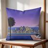 HHiroshi NNagai Cushion Cover Natural Linen Organic Fabric DoubleSided Printing Couch Pillow Covers Home Decor