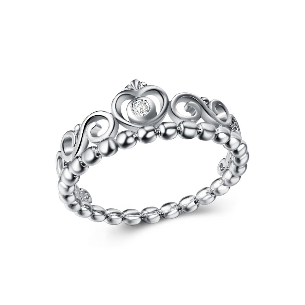 Huitan  Fancy Crown Women Ring Best Anniversary Girl Gift Elegant Female Dance Party Trendy Jewelry Rings