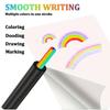 10PcsBlack Wooden Rainbow Drawing Pencil 7-Color Sketching Pencils School Stationery Artist Student DIY Painting Supplies