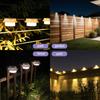 Solar Powered Outdoor Lights w/3 LED Bulbs,Auto On/Off,Wall/Gutter/Fence Mount,Warm White Light,Garden Patio Yard Camping BBQ