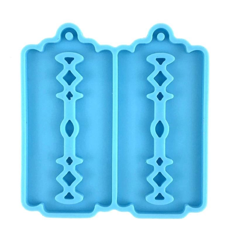 Diy Crystal Irregular Blade-shaped Mold Ear Pendant Drop Glue Mold Keychain Pendant Silicone Mold for Jewelry Making