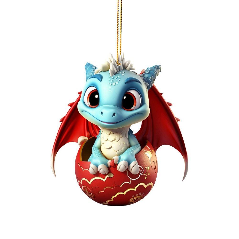 Lifelike Flying Dragon Baby Pendant Cartoon Xmas Tree Flat Pendant  New Year Gift