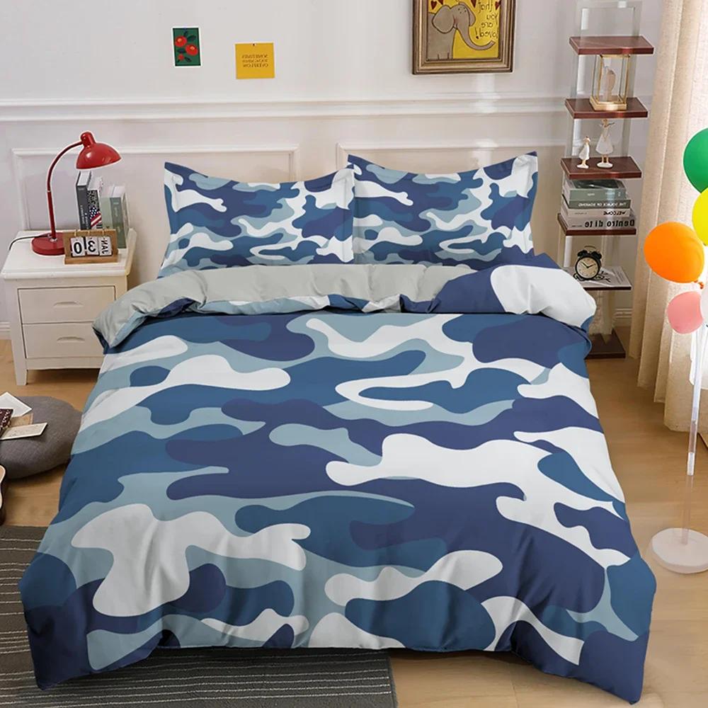 

Домашний текстиль Cool Boy Girl Kid Adult Duver Cover Set Camouflage Beddding Sets King Queen Twin Chair Covers With Pillow Cover US Twin(172x218cm)