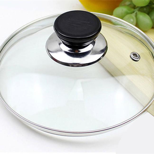 

Tempered Glass Pot Lid for Wok, Soup Pot, Steamer, Frying Pan, Stainless Steel Electric Cookware, Induction Compatible