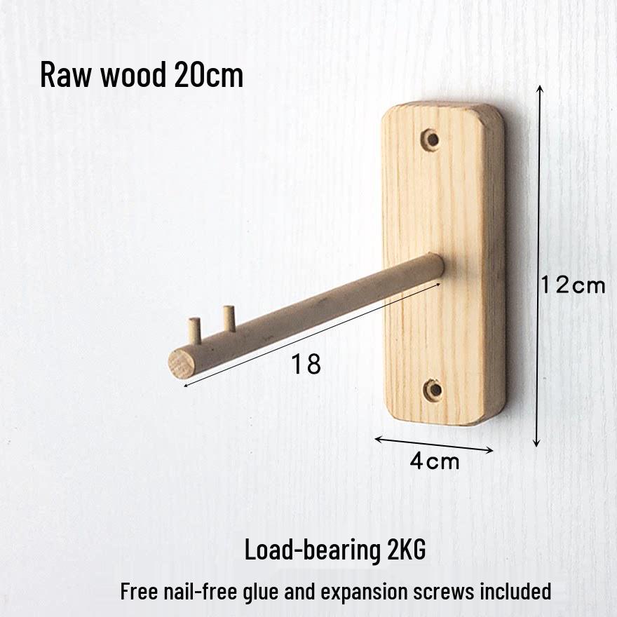 Large Outdoor Wall-Mounted Solid Wood Hook Wind Chime