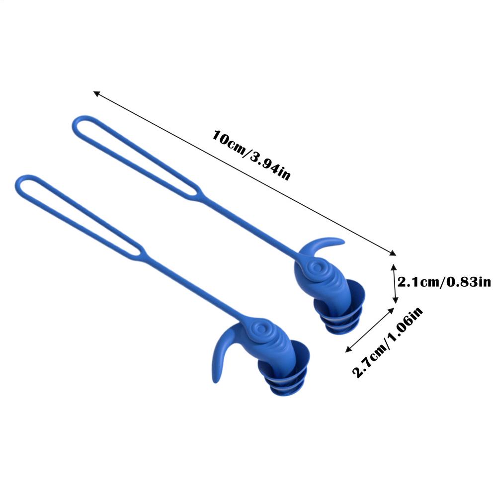 Silikon-Ohrstöpsel zum Schwimmen Lärmreduzierung Schwimm-Ohrstöpsel Wasser-Ohrstöpsel Wiederverwendbar Mit Lanyard Schlaf-Ohrstöpsel Schwimm
