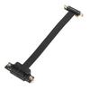Extension Cable PCIE 1X Dual 90 Degrees  with LED Indication Magnetic Pad Network Adapter 15cm