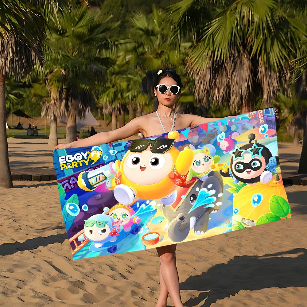 Game Egg Party Beach Towel Colorful Bath Towels for Girl Microfiber Quick Dry Sand Free Beach Yoga Spa Gym Pool