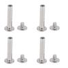 50 Sets Chicago Screw M3.5 4.5x22x9mm Round Flat Head Stainless Steel Screw Rivets for Leather