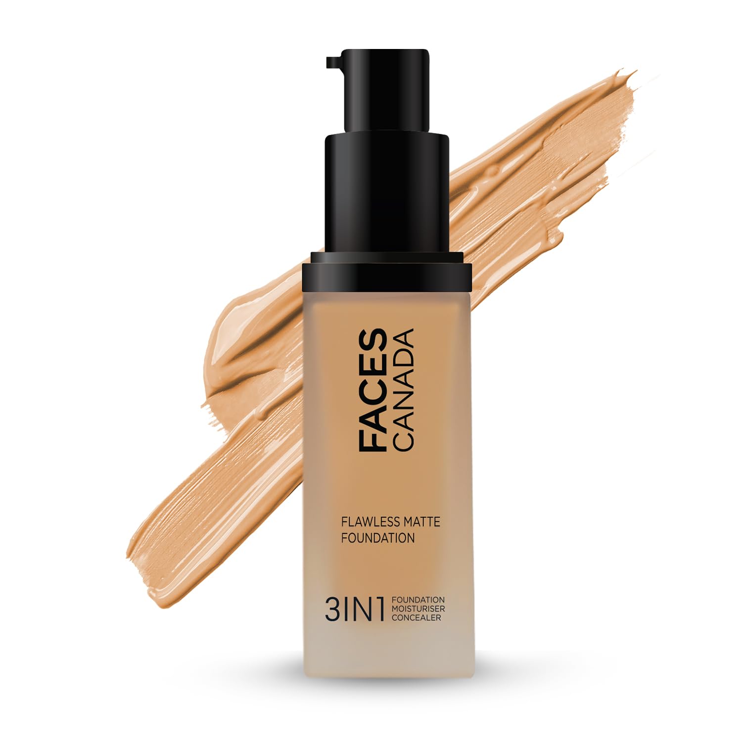 

FACESCANADA Flawless Matte Cream Foundation - Soft Sand 041, 30 ml | 3-in-1 Foundation + Moisturizer + Concealer | 12 HR Hydration + SPF 18 | Ful
