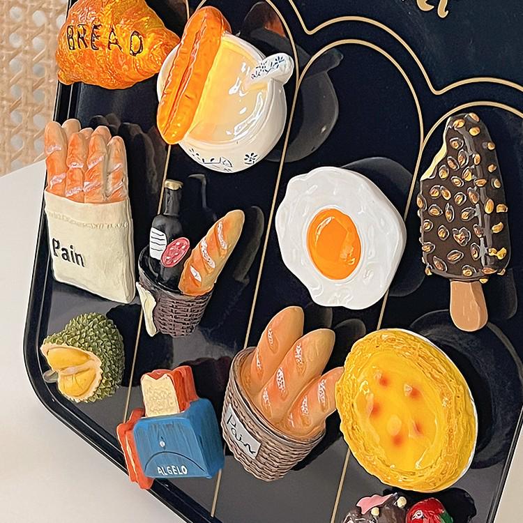 Personalized 3D Food Refrigerator Magnet - Creative & Cute Resin Design
